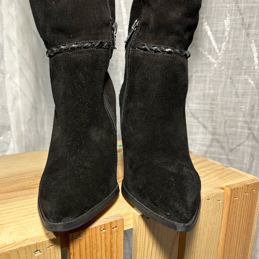 Free People Riley Whipstitch Tall Boots, 3” heel, Size 37/ 7 US EUC - Picture 9 of 12